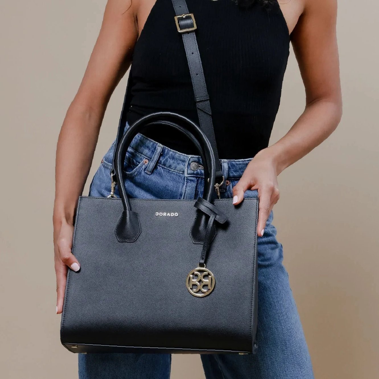 Vastella Tote Bag - Black | Engravely Custom Premium Metal Alloy Jewelry - Image 8