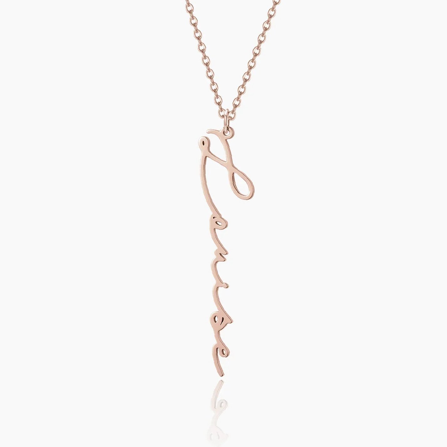 Vertical Script Name Necklace | Custom Premium Metal Alloy Name Necklace - Engravely - Image 7