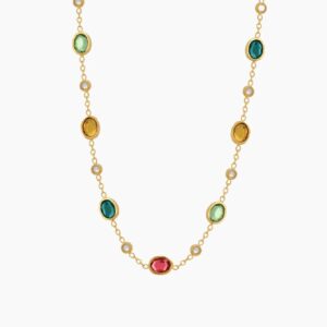 Viva Color Necklace | Custom Premium Metal Alloy Name Necklace - Engravely