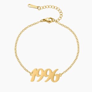 Year Anklet | Custom Premium Metal Alloy Anklet - Engravely