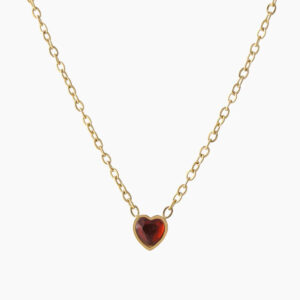 Heart Birthstone Necklace