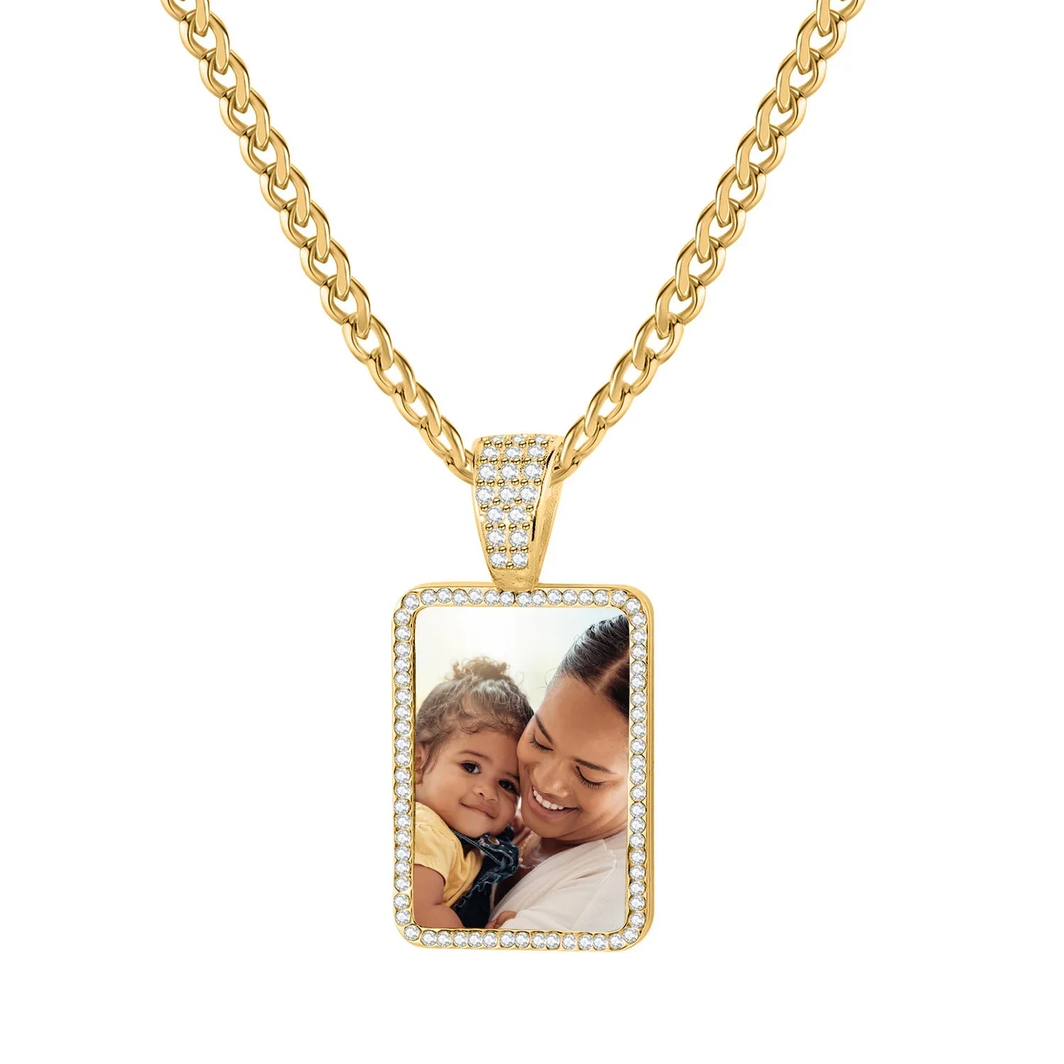 Iced Photo Pendant W Cuban Chain - Image 8