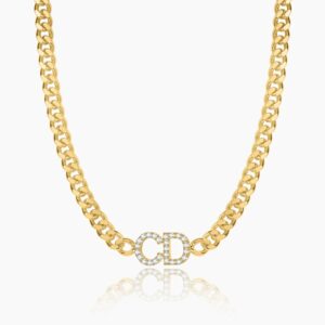 Iced Initials Necklace W Cuban Chain