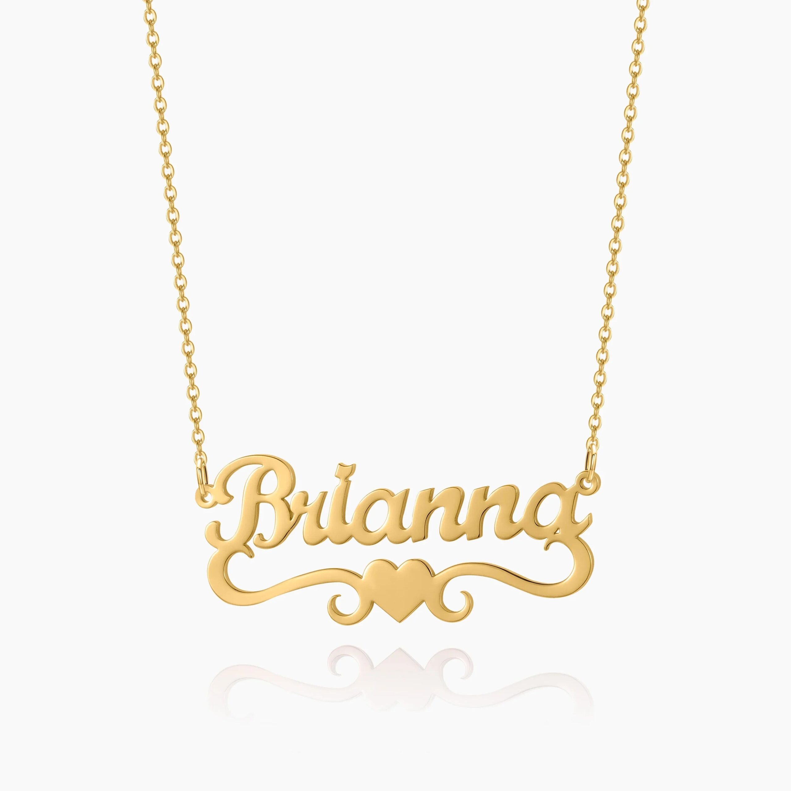 Title Heart Name Necklace