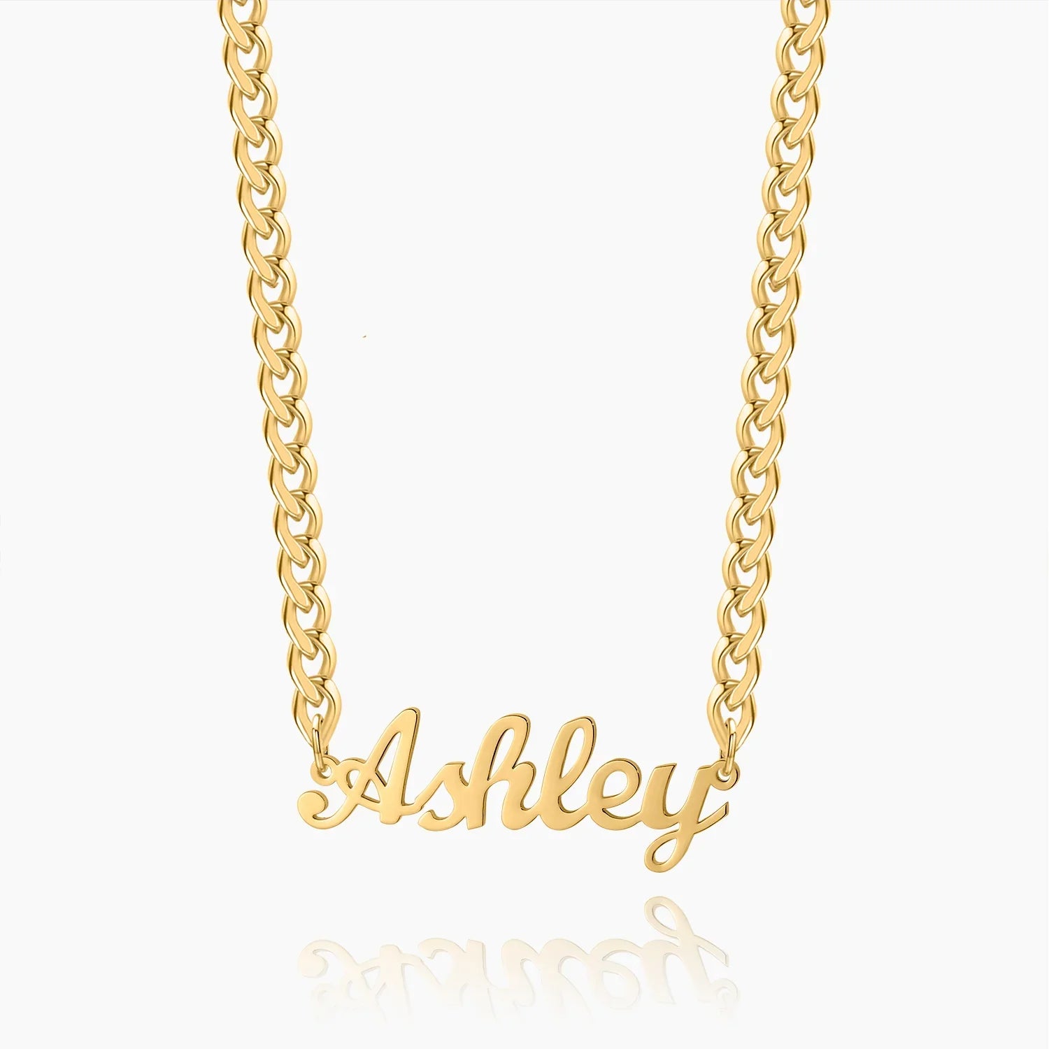 Kids Custom Name Necklace W Cuban Chain