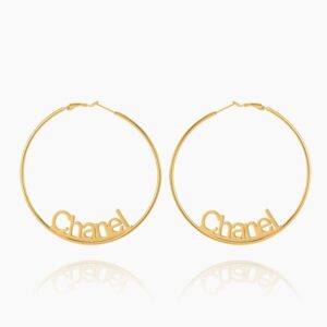 Name Hoop Earrings