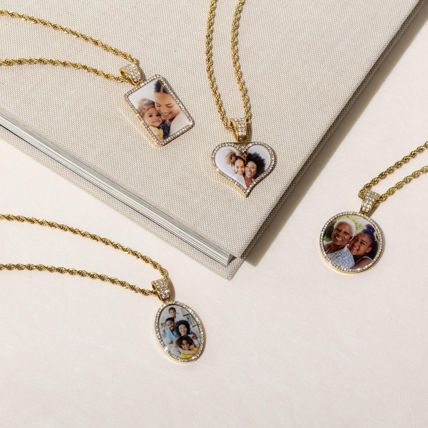 Iced Photo Pendant W Rope Chain - Image 10