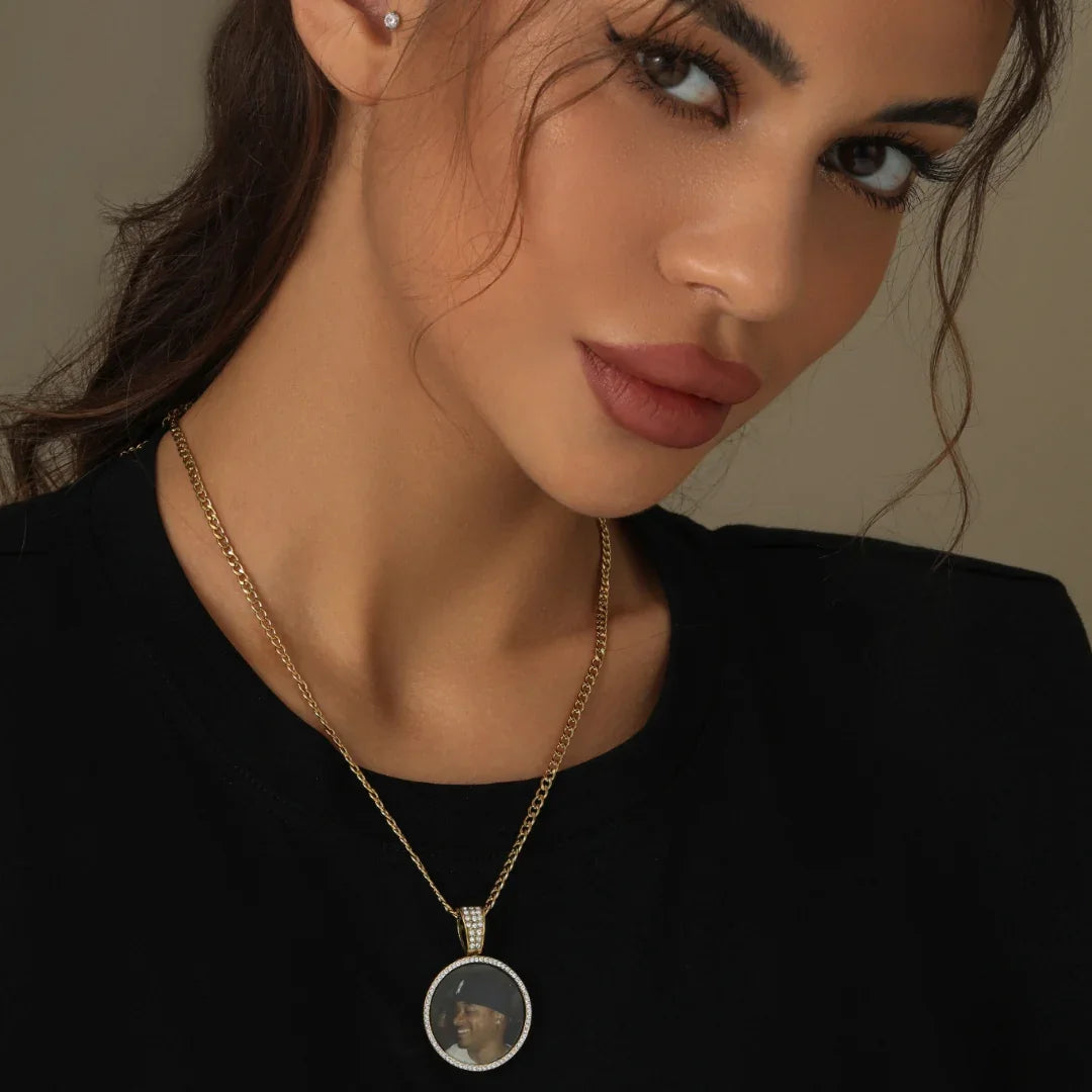 Iced Photo Pendant W Cuban Chain - Image 6