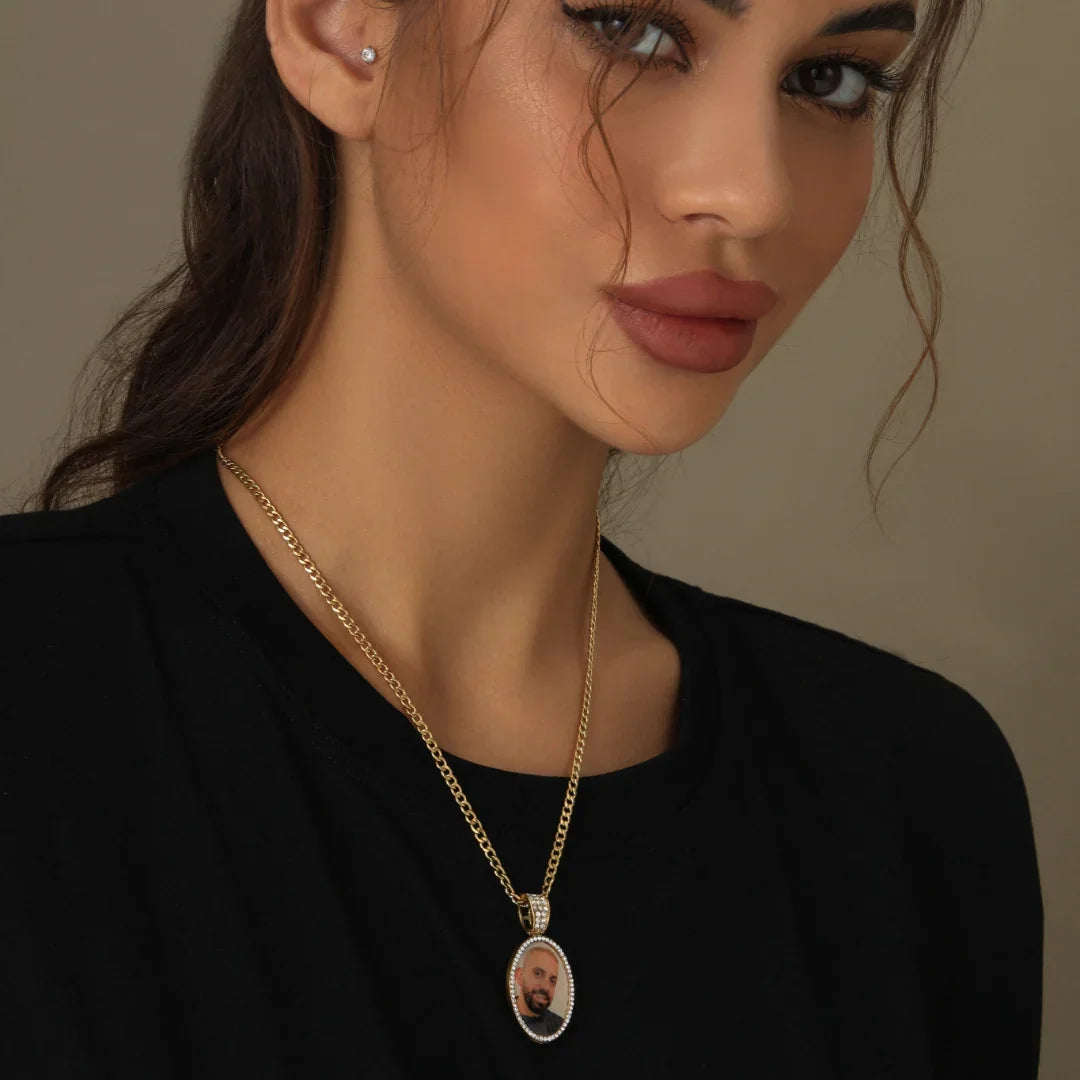 Iced Photo Pendant W Cuban Chain - Image 9